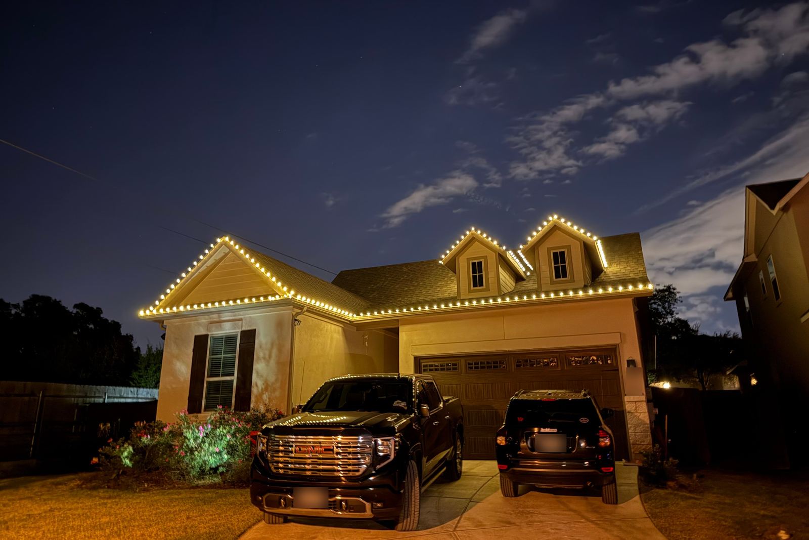 Christmas & permanent LED lighting by A's Exterior Services